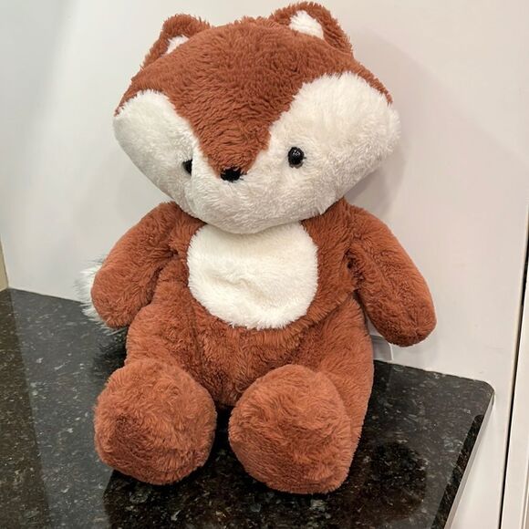 Animal Adventure Red Sitting Fox Fury Tail Feathers Brown 14” Dog Stuffe… - Picture 1 of 5